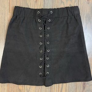 Suede skirt